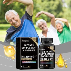 8 in 1 High Potency Dietary Supplement Capsules 15250MG, for Men Women Seniors, 60 Count 8 in 1 High Potency Dietary Supplement Capsules 15250MG, for Men Women Seniors, 60 Count