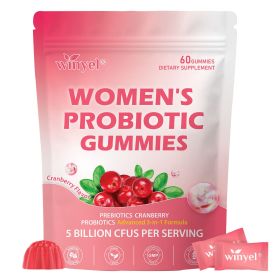 WINYEL Cranberry Probiotic Gummies | Targets body odor, women's health, and pH balance | Vegan (60 gummies per pack) - 1 PCS WINYEL Cranberry Probiotic Gummies | Targets body odor, women's health, and pH balance | Vegan (60 gummies per pack) - 1 PCS