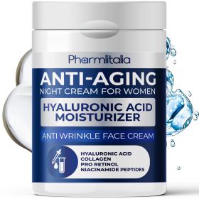 Anti aging Retinol Night Cream for Face Wrinkle for Women Overnight Collagen Repair Hyaluronic Acid with Niacinamide Peptides- Pharmlitalia Anti aging Retinol Night Cream for Face Wrinkle for Women Overnight Collagen Repair Hyaluronic Acid with Niacinamide Peptides- Pharmlitalia