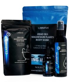 Luxury Dead Sea Spa Gift Set – Bath Salt, Magnesium Oil & Geranium-Lavender Essential Oil – Wellness Kit for Stress Relief & Muscle Recovery - default Luxury Dead Sea Spa Gift Set – Bath Salt, Magnesium Oil & Geranium-Lavender Essential Oil – Wellness Kit for Stress Relief & Muscle Recovery - default