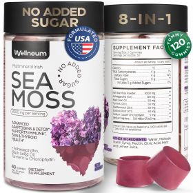 Multimineral Irish Sea Moss Gummies for Immunity Thyroid Health Skin Detox with Black Seed Oil Bladderwrack Ashwagandha-Wellneum Multimineral Irish Sea Moss Gummies for Immunity Thyroid Health Skin Detox with Black Seed Oil Bladderwrack Ashwagandha-Wellneum