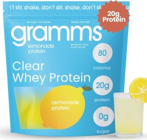 GRAMMS Clear Protein Powder | 20G of protein (Flavor: lemon) GRAMMS Clear Protein Powder | 20G of protein (Flavor: lemon)